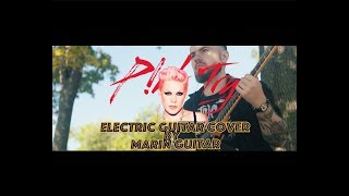 pink - try electric guitar cover by marin guitar