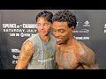 Ryan garcia embraces errol spence says he gonna whoop rolly a