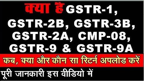What is GSTR-1 | GSTR-2B | GSTR-3B | GSTR-2A | CMP-08 | GSTR-9 & GSTR-9A by The Accounts