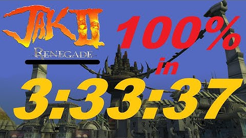 Jak II 100% Speedrun in 3:33:37 WR