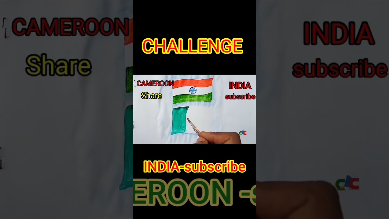 CHALLENGE | 🇳🇪INDIA 💖 CAMEROON 🇨🇮| Flag drawing 