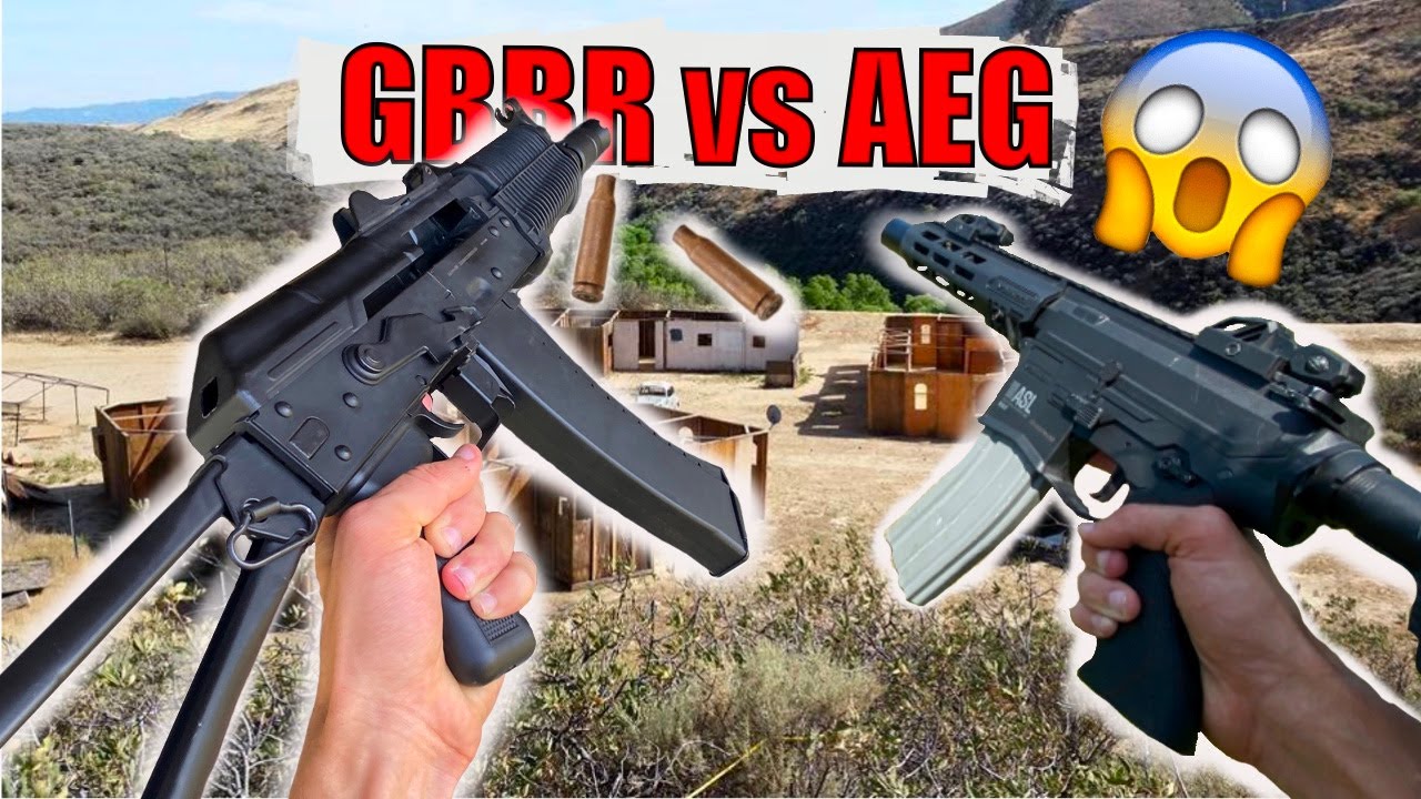 CRAZY Realistic GBBR vs Beginner AEG (GAS vs ELECTRIC) YouTube