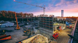 Zeitraffer Abriss und Neubau Schredderanlage | Recyclingfachbetrieb