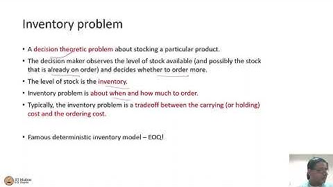 Deterministic Inventory - EOQ