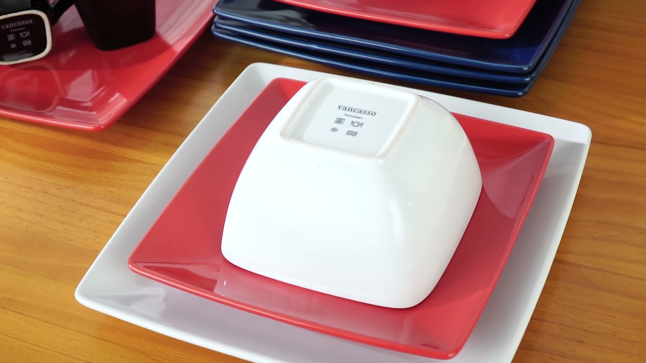 vancasso soho Tafelservice Set, steingut Kombiservice Sei