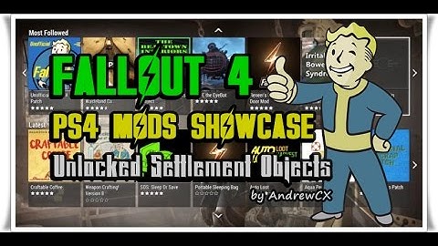 FALLOUT 4 | MOD SHOWCASE [PS4] | UNLOCKED SETTLEMENT OBJECTS