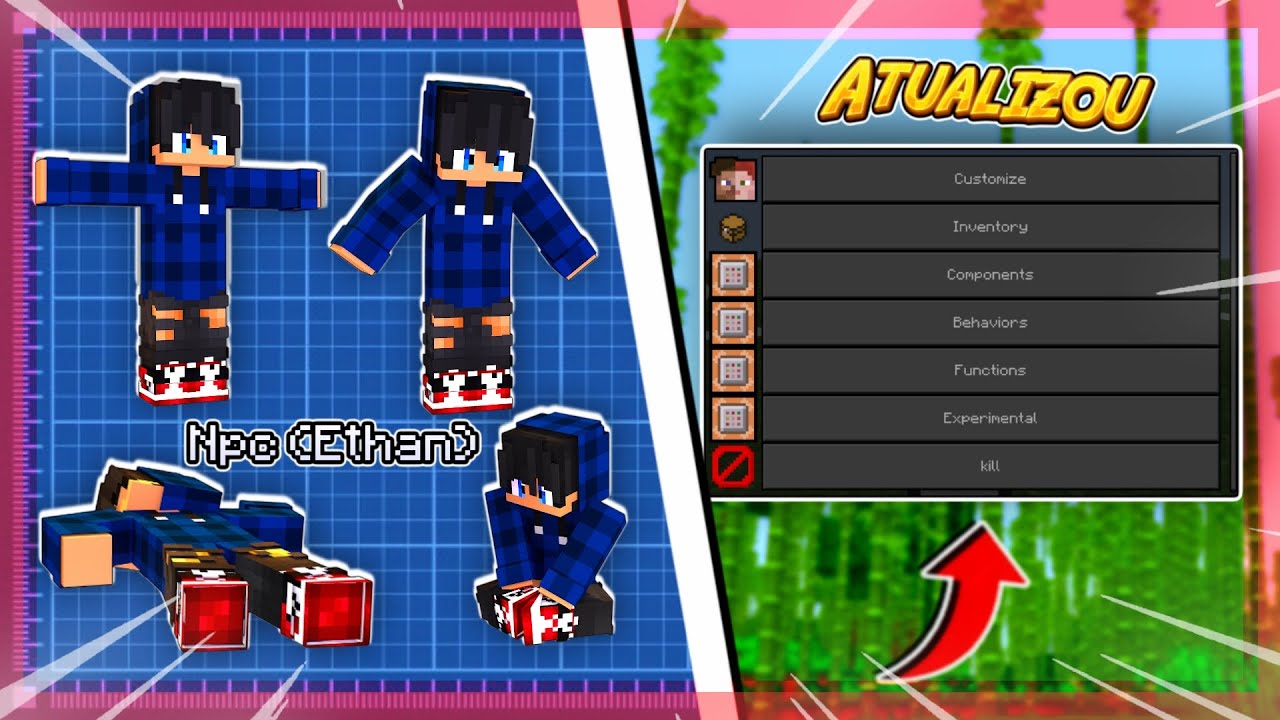 ATUALIZOU! MELHOR ADDON DE NPC PARA O MINECRAFT BE / PE 1.19 OFICIAL ...