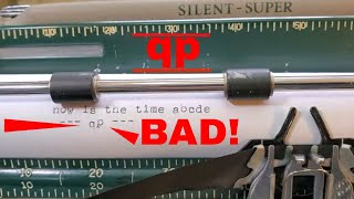Smith Corona Portable Typewriter, Type Guide Plate Alignment Process, Repaired Uneven Characters
