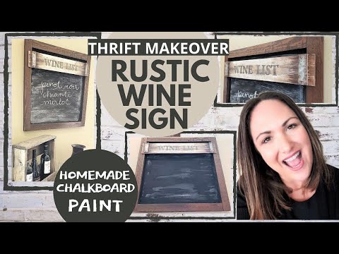 CHALKBOARD PAINT (MAKE YOUR OWN) | RUSTIC WINE SIGN DIY | Ft. NewAir Dual Drawer