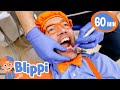 Blippi at the dentist  learning with blippi  kidss  moonbug kids after school