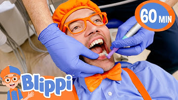 Blippi at the Dentist | Learning with Blippi! | Kids Videos | Moonbug Kids After School