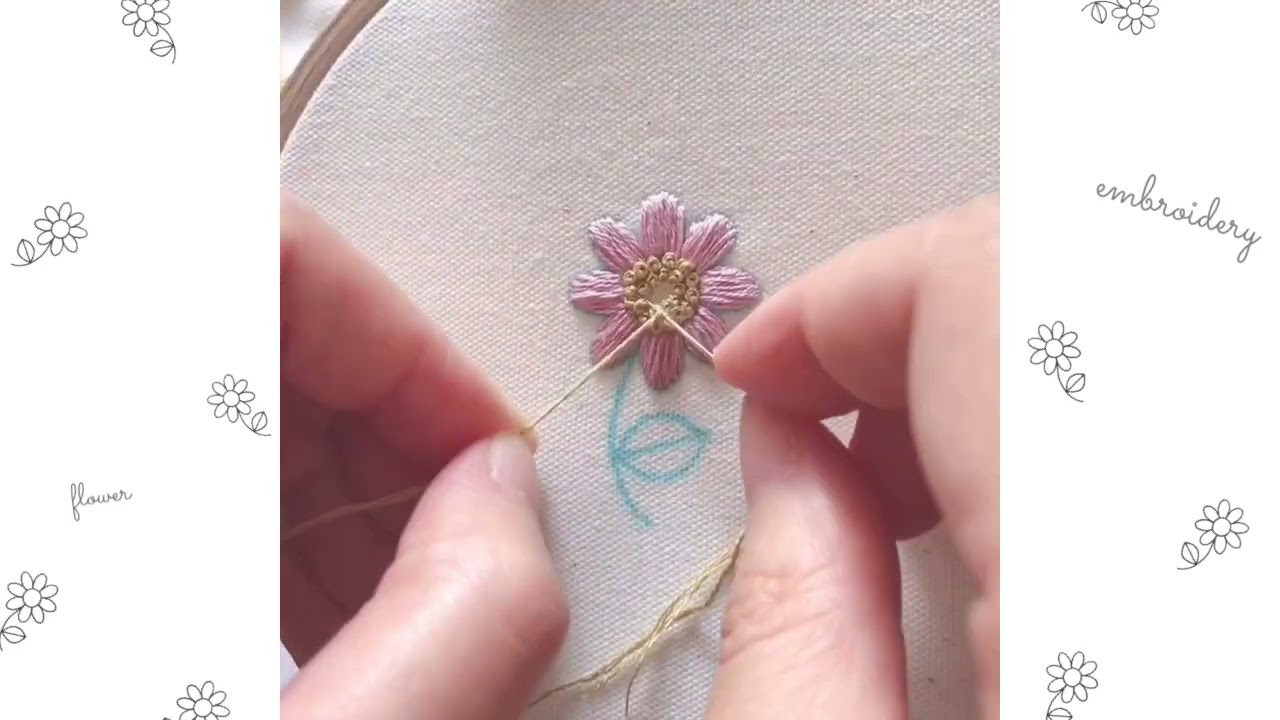 刺繍講座】基本のステッチ2（サテンステッチ、アウトラインステッチ