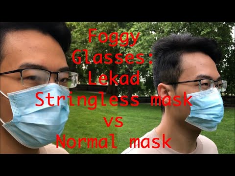 Foggy Glasses: Lekad stringless mask vs Ear-loop mask - YouTube