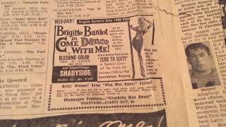 Original 1960 ad Brigitte Bardot movie 1960s classic sexy  movies star Hollywood