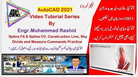 Draw Commands Practice(Spline Fit , Spline CV , Construction Line ,Ray Command,  Divide and Measure)