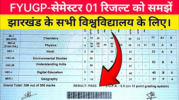#fyugp semester 1 result analysis #skmu #Ranchi University #kolhan University #bbmku #vbu hazaribagh