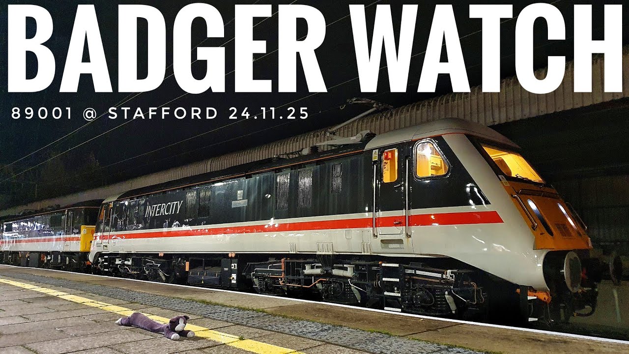 BADGER WATCH - LOCOMOTIVE SERVICES LIMITED, ЭЛЕКТРОМОБИЛЬ КЛАССА 89, 89001, В СТАФФОРДЕ, НА ТЕСТО...