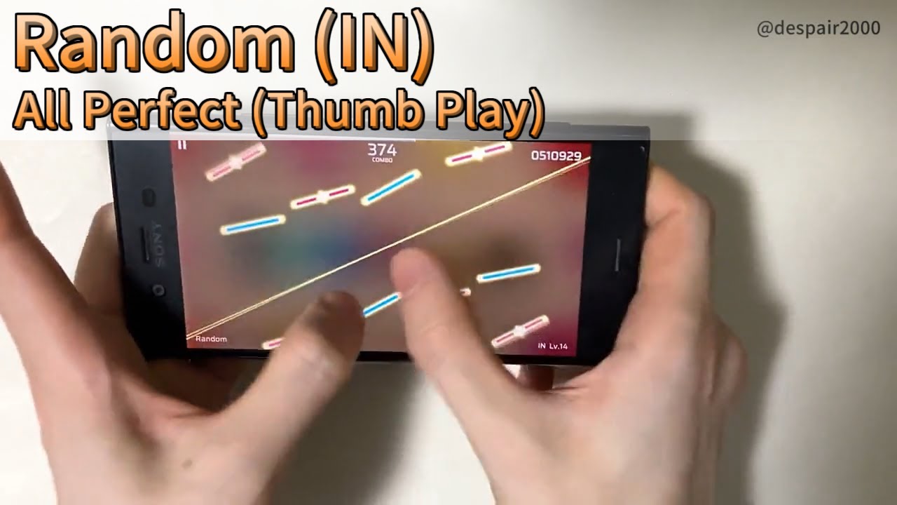 【Phigros】Random [IN 14](全7種) 親指 All Perfect - YouTube