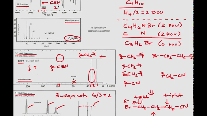 Organic Chemistry NMR Structure Elucidation 4-Bromobutanenitrile