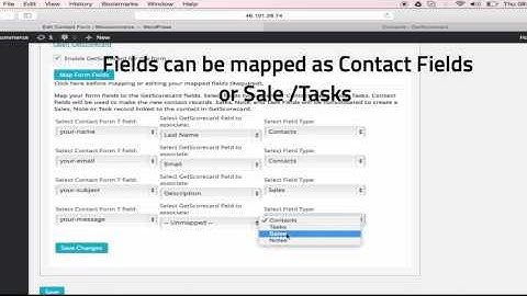Contact Form 7 How to map fields to Getscorecard