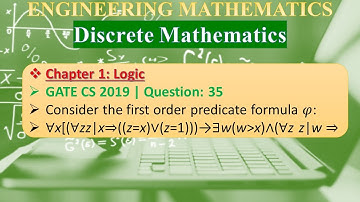 GATE CS 2019 | Q35 : Consider the first order predicate formula 𝜑:∀x[(∀z z|x⇒((z=x)∨(z=1)))→∃w(w x)