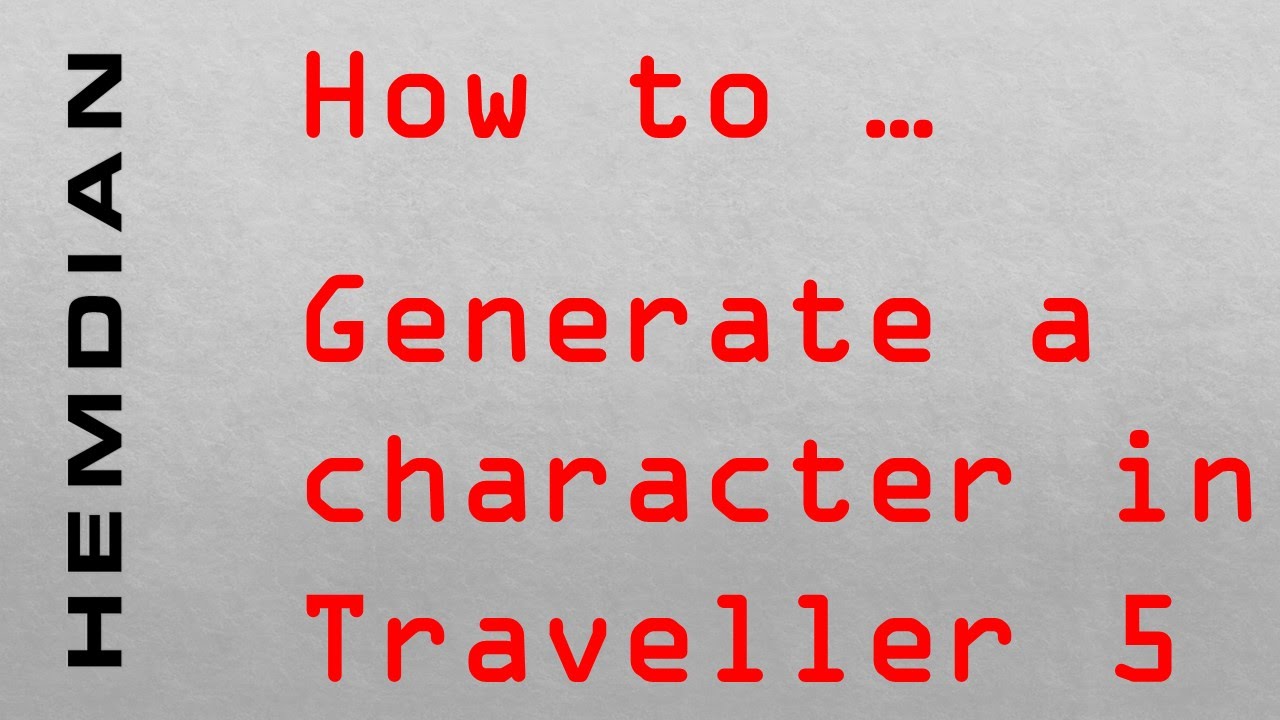traveller 5 character generator