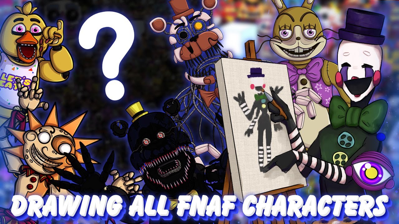 The FNAF 1 gang! I plan on drawing every single animatronic and