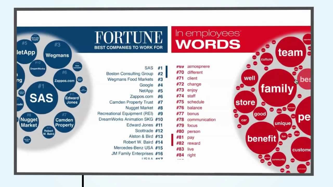 CNN Money Best Companies Visualization YouTube
