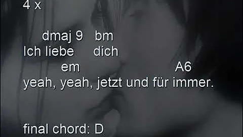 Ich Liebe Dich, Woman, John Lennon, German Cover, German lyrics, chords acoustic guitar