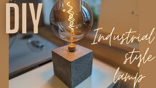 DIY Modern lamp in industrial style