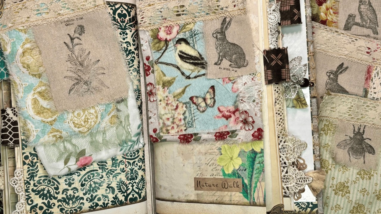 Scrap Fabric to Stunning Fabric Flips | 5 Junk Journal Ideas - YouTube
