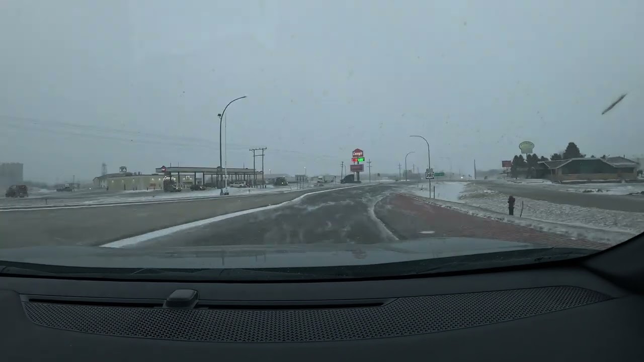 Fargo to Minot Winter Drive — Whiteout Conditions POV | North Dakota