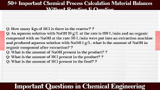 MCQ Questions Chemical Process Calculation Material Balances Without Reaction Ii with Answers screenshot 5