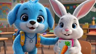 Blue Puppy Learns Classroom Objects
