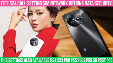 itel s24 call setting sim network options data security rs4