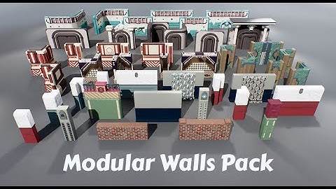 Modular Walls Pack - Unity Asset Pack Preview (URP)