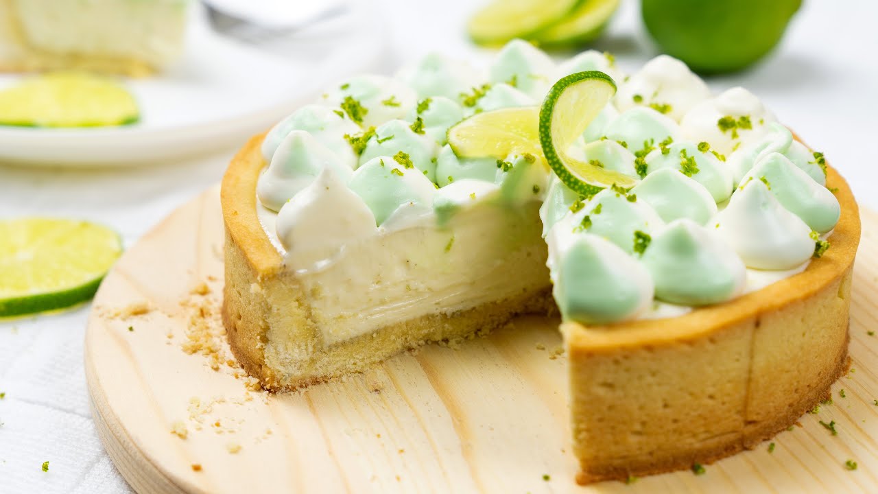 ⁣免烤青柠乳酪塔（无鲜奶油）Lime Cheese Tart Without Whipping Cream