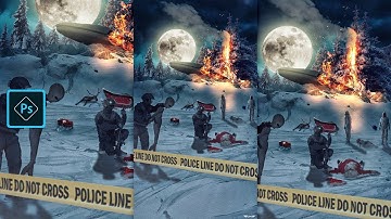 Santa`s Ufo Crash - Photoshop Manipulation Fantasy Artwork (Photoshop - Daz3d ) Part 1