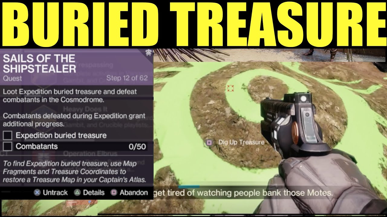 where to loot expedition buried treasure, destiny 2, how to, where to, ques...