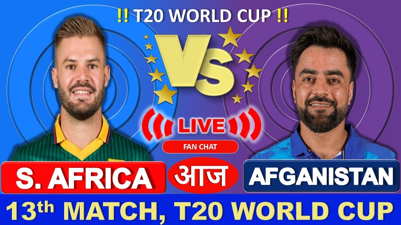 🔴South Africa vs Afghanistan , 13th T20 | Live Cricket Match Today | AFG vs SA 13th Match World Cup