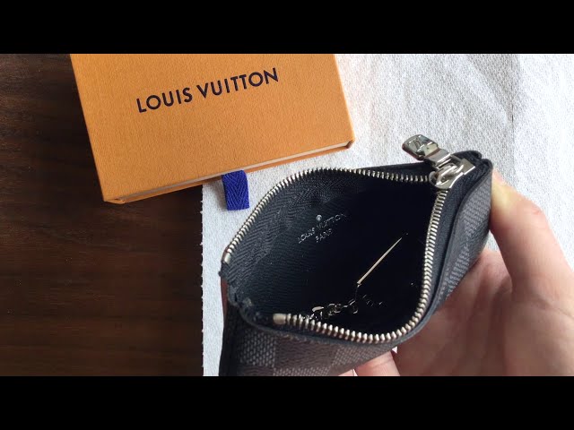 Louis Vuitton Pochette Cle Key Pouch Damier Graphite Black/Gray in Coated  Canvas with Silver-tone - US