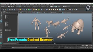 Maya use free presets content browser !! How to use free content Browser . screenshot 1