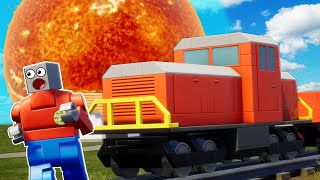 Can a GIANT LEGO STAR Destroy the Lego Train in Brick Rigs Multiplayer?