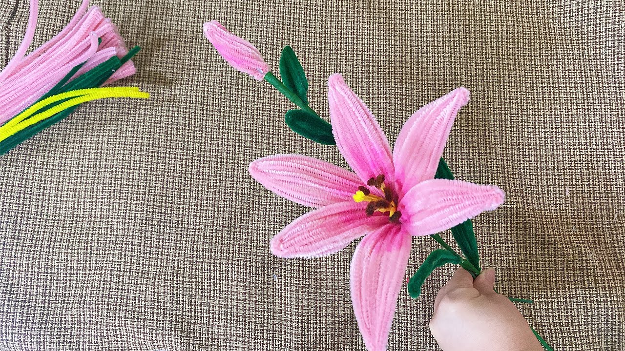 How to make Red spider lily of the Valley by pipe cleaners #pipe # pipecleaners 