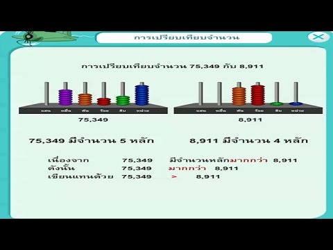 การเปรียบเทียบจำนวน (1) คณิตศาสตร์ ป.3