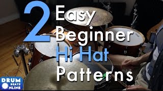 2 Easy Beginner Hi Hat Patterns - Drum Lesson | Drum Beats Online