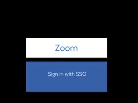 Zoom: Sign in with SSO