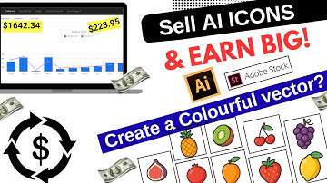 How to Sell AI Icons on Adobe Stock | Make Money with Vector AI Icons | Create Colorful Vectors