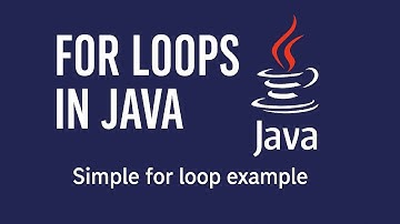 For loops in Java