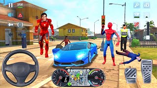 Lamborghini City Speeder Zero Police 슈퍼히어로 자동차 운전사 - Taxi Sim 2020 재미있는 무료 마을 드라이브 모바일 게임 screenshot 4